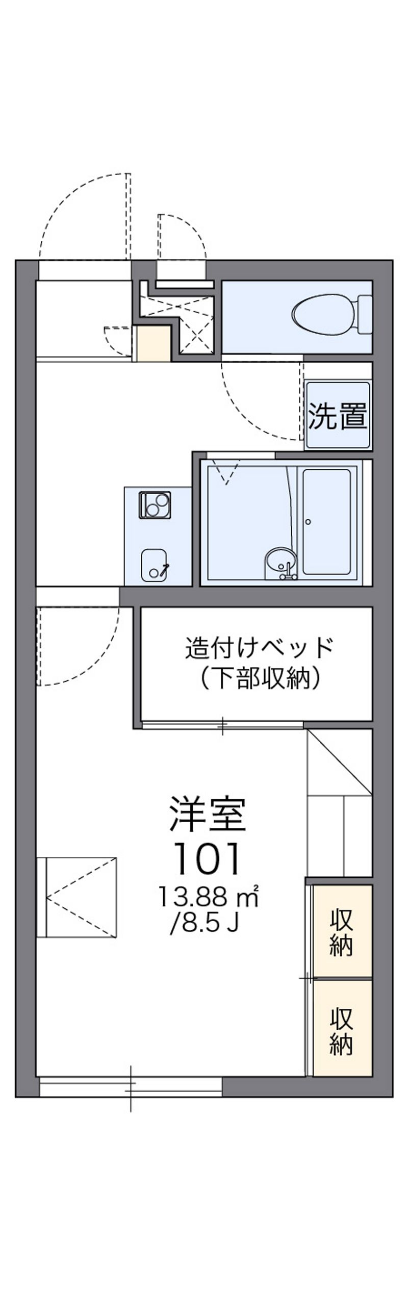 レオパレスパーチェ 間取図