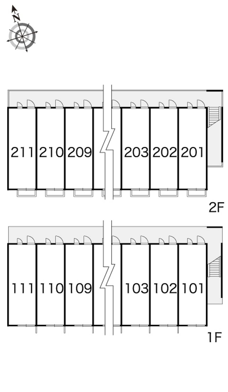 レオパレスメゾン太白 間取配置図