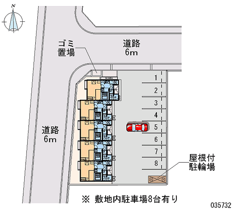 レオパレスメルピーチＳＵＺＵ 月極駐車場