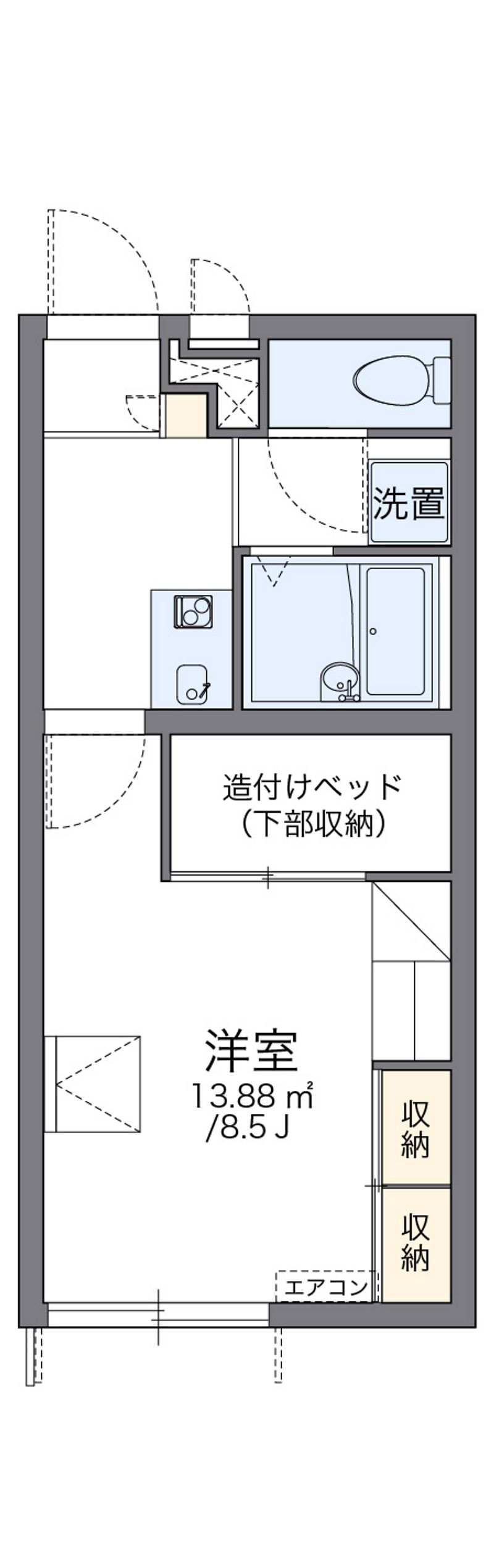 レオパレスミディ 間取図