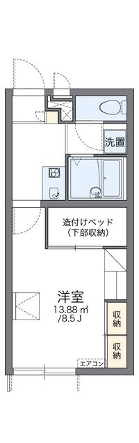 レオパレスミディ 間取り図
