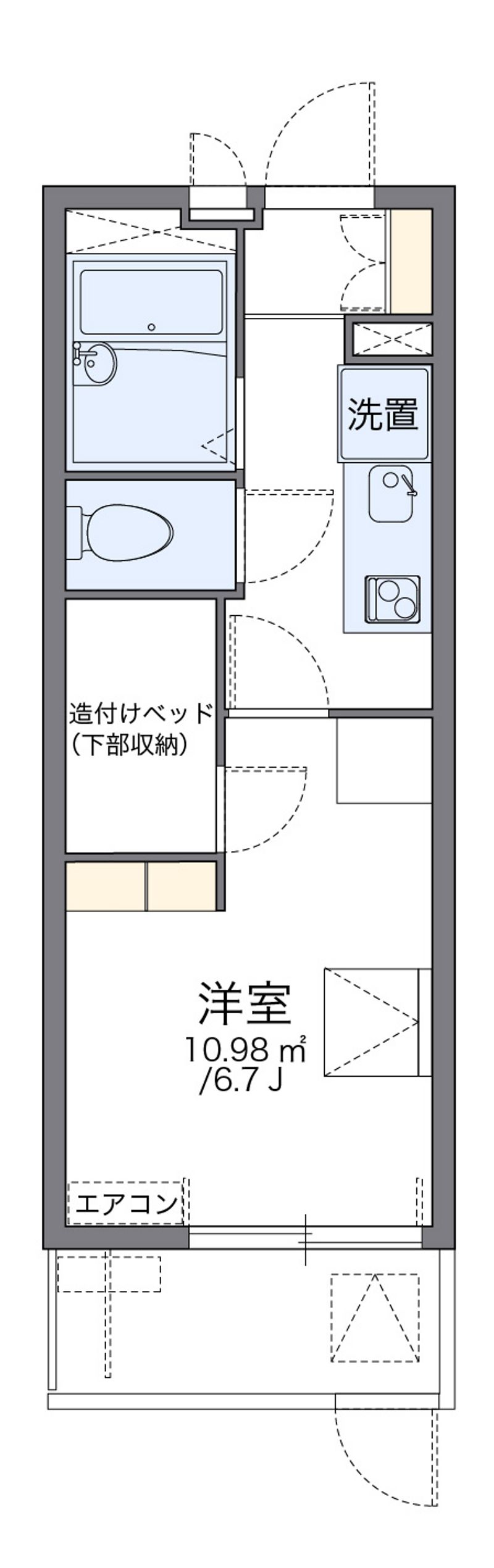 レオパレスハルカ 間取図