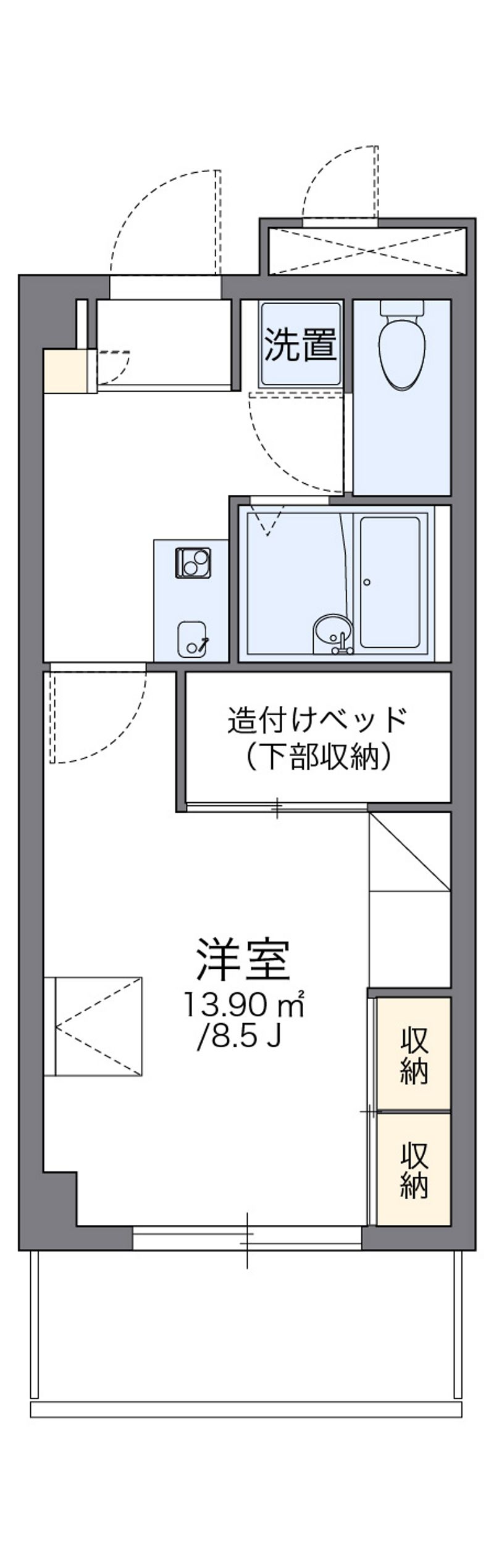 レオパレスＭＩＹＡＳＨＩＲＯ 間取図