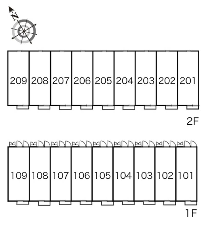 レオパレス針ヶ沢Ｂ 間取配置図