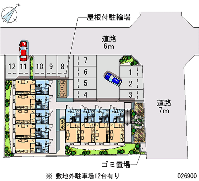 レオパレスＮＥＯ若草 月極駐車場