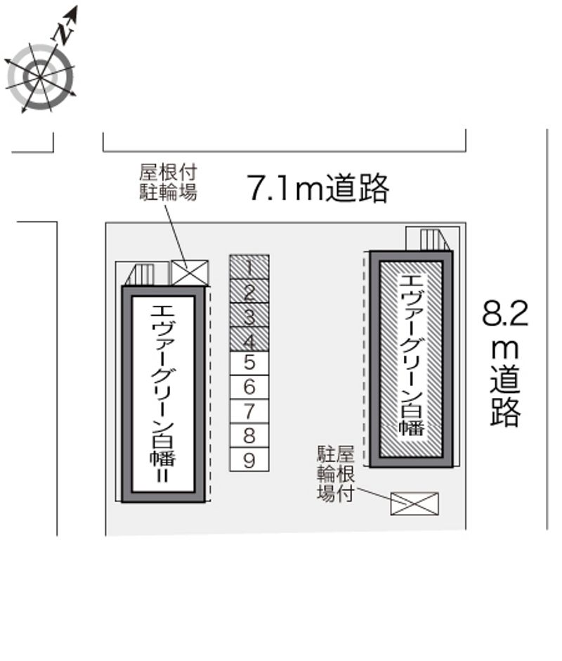 レオパレスエヴァーグリーン白幡 配置図