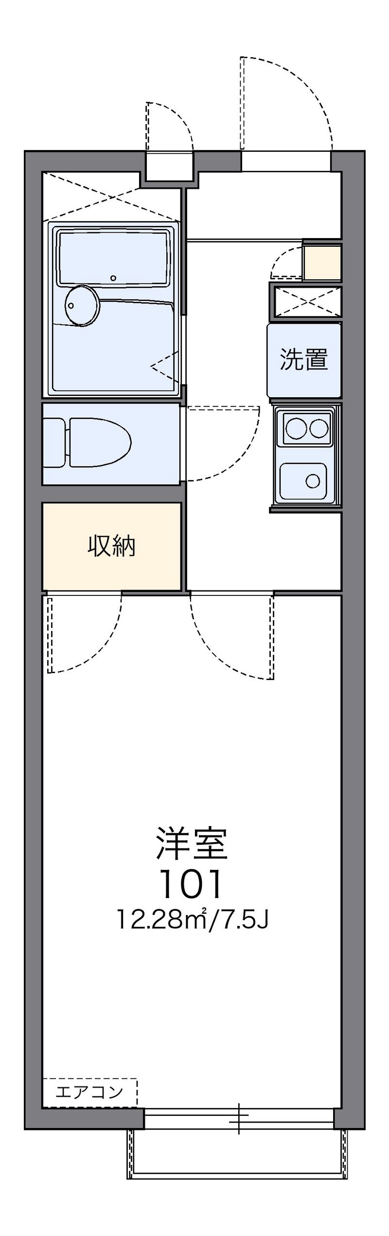 レオパレス弘法 間取図