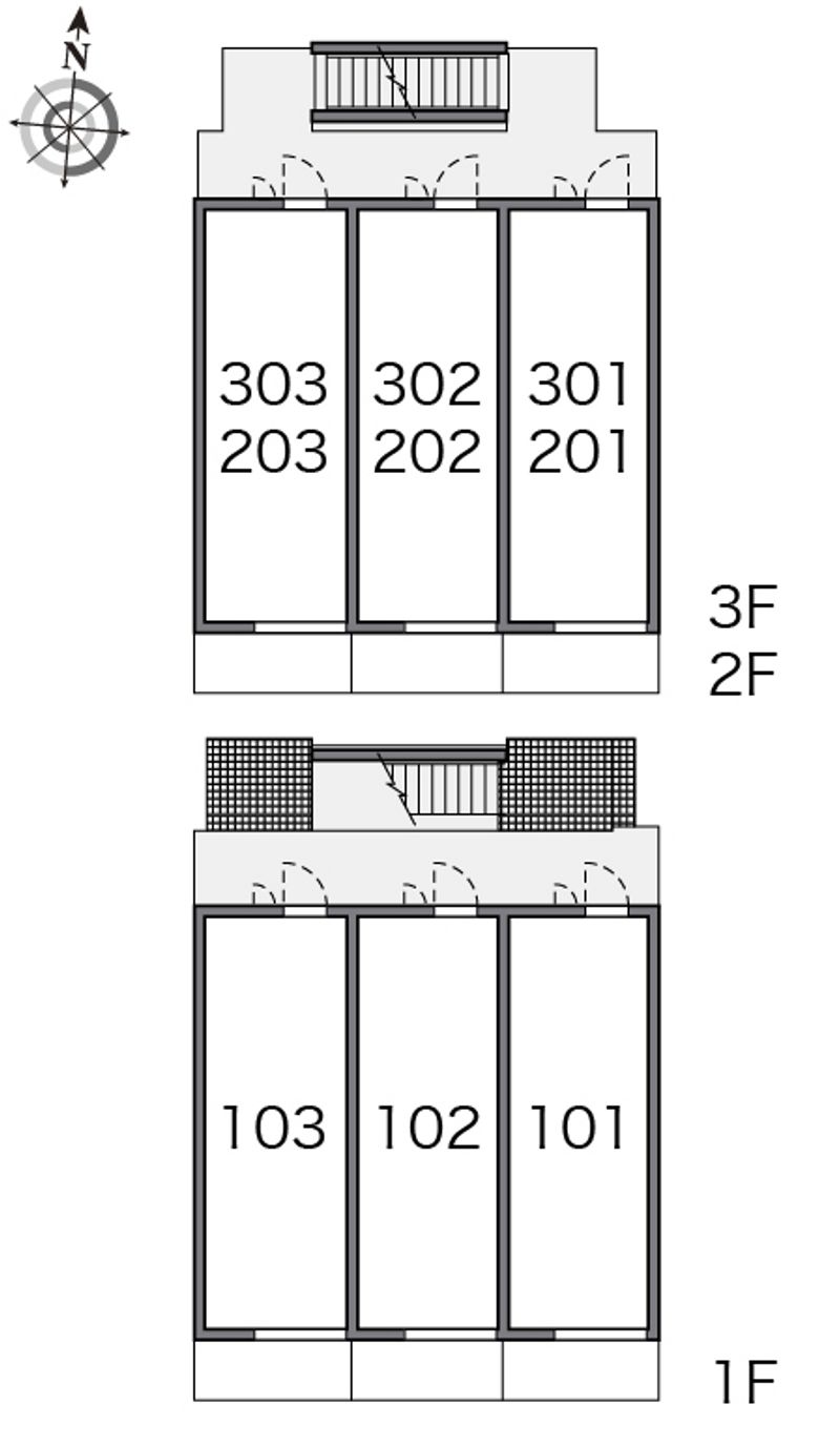 レオパレスウエスト　ヴィレッジ 間取配置図