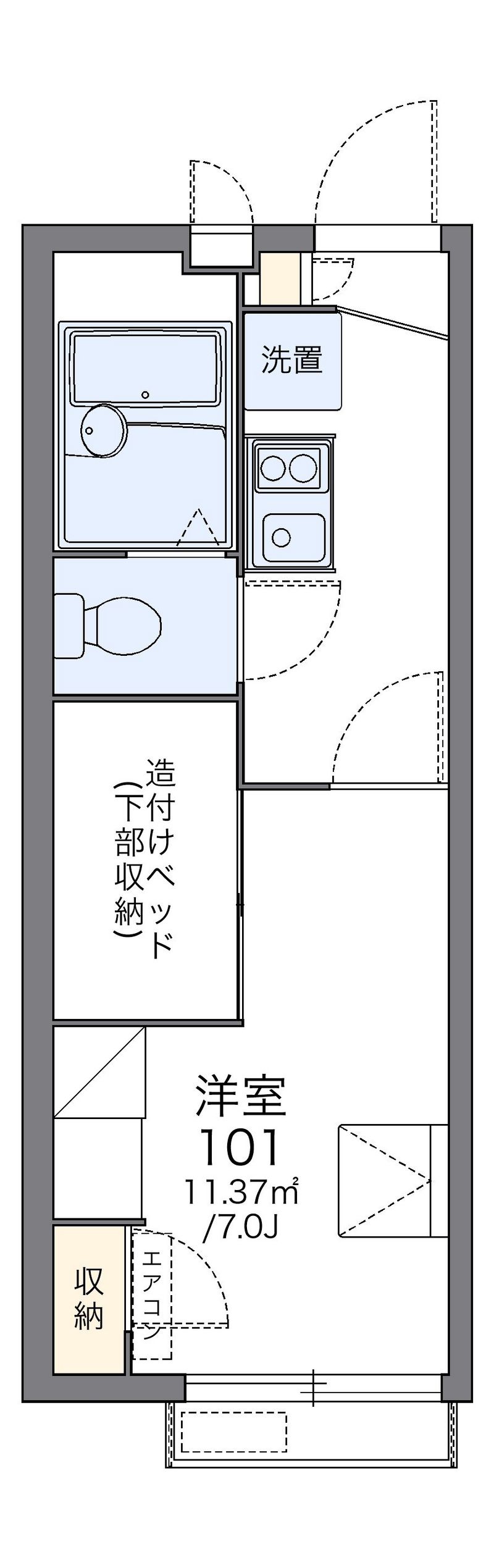 レオパレス森小路 間取図