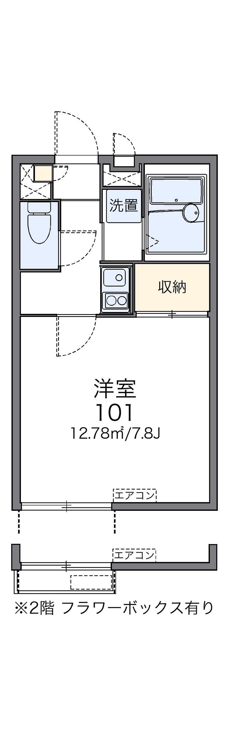 レオパレスＯＬＩＶＥⅡ 間取図