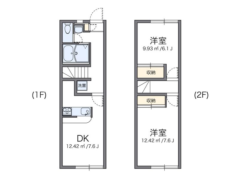 レオパレスはーとぼっくす 間取図