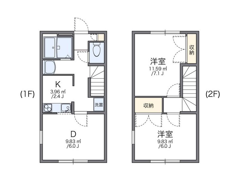レオパレスＷｅｓｔＶａｌｌｅｙ２ 間取り