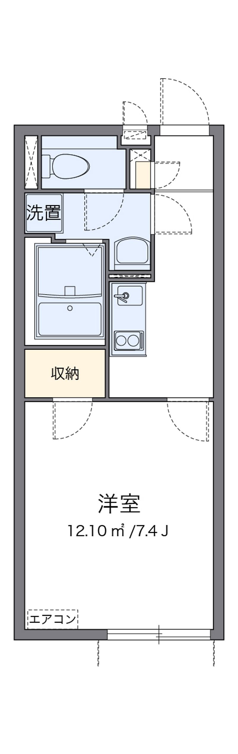 クレイノＴ　ヴィルヌーブ 間取図