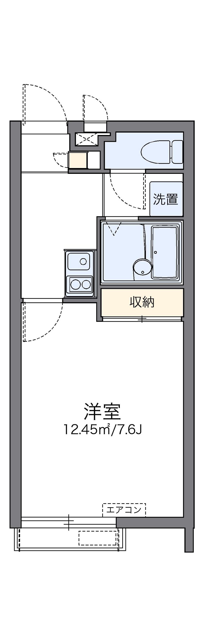 レオパレスコタン　Ｕ 間取り