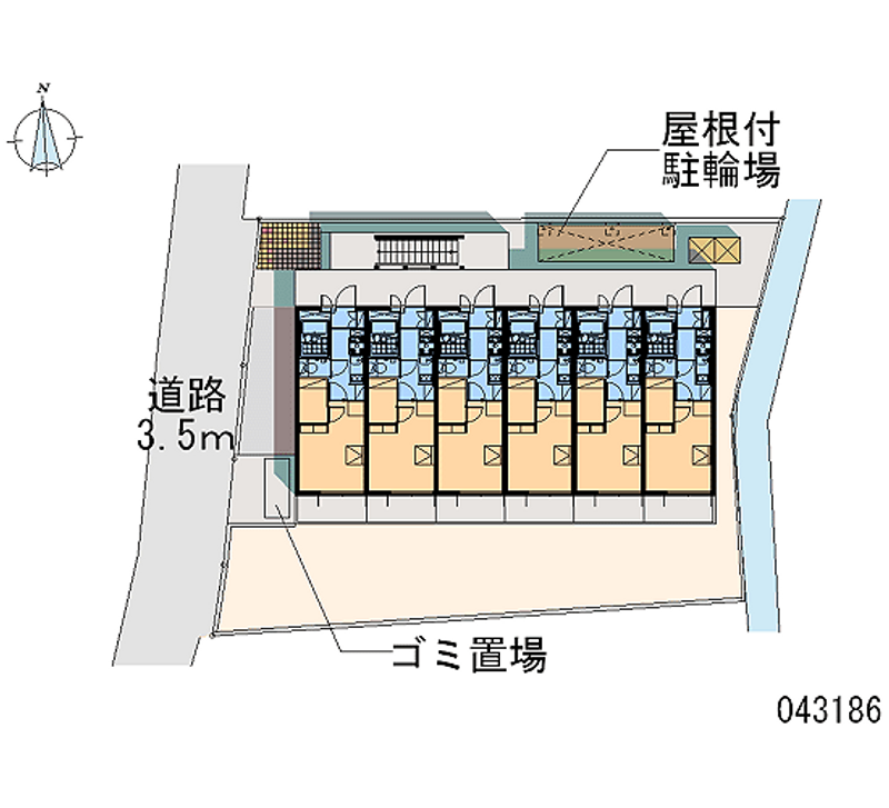 レオパレスエクセル　ケンⅢ 区画図