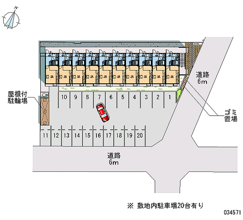 レオパレス長通川 月極駐車場