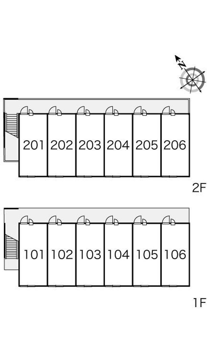 レオパレスふくみつ 間取配置図