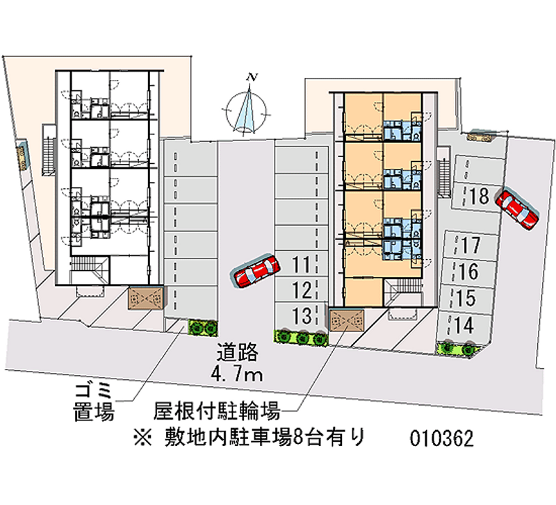 レオパレス大木館弐 月極駐車場