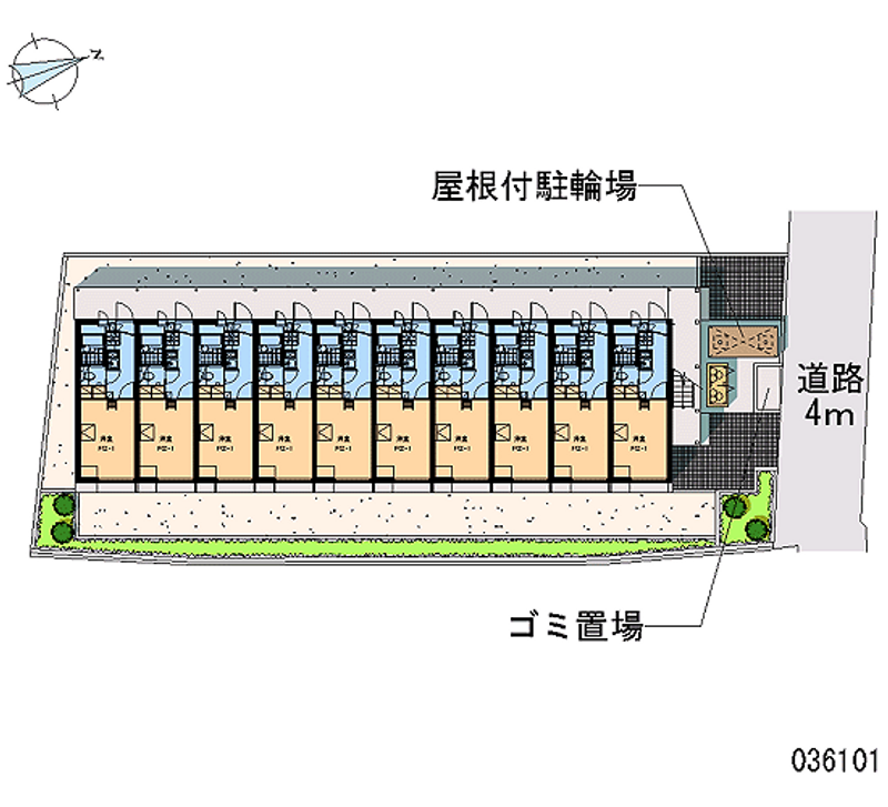 レオパレス立場Ⅱ 区画図
