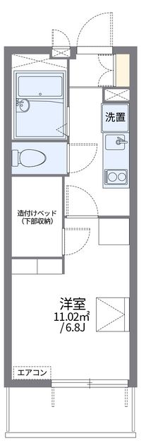 レオパレスフラワーヒル熊本 間取り図