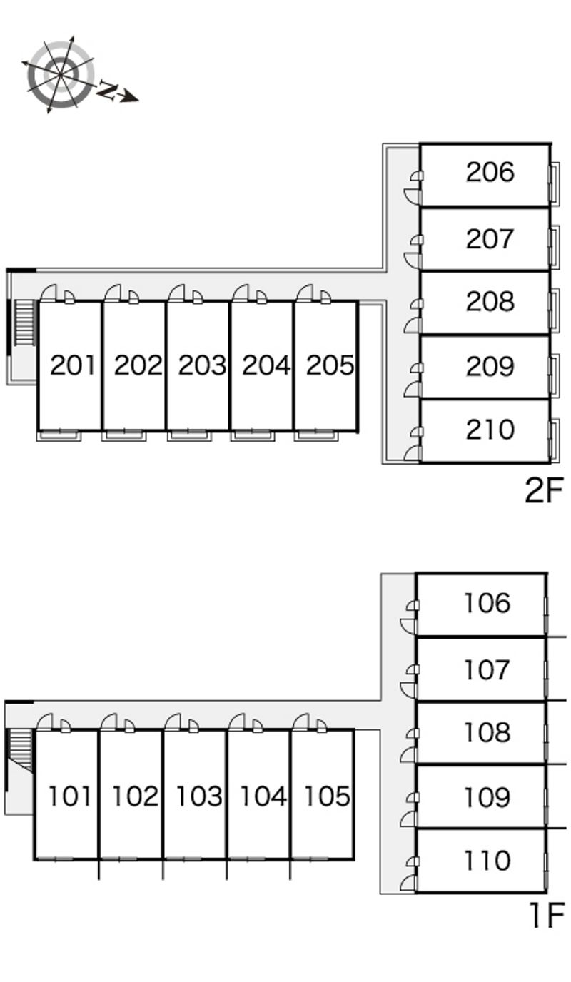 レオパレスフラワー三木 間取配置図