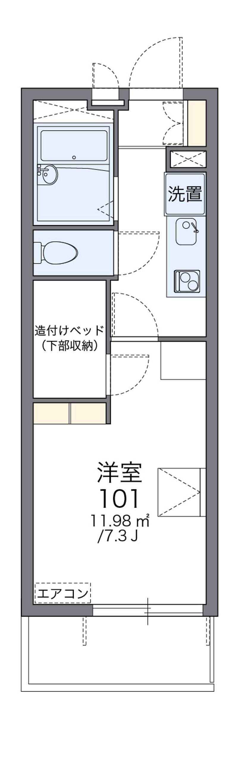 レオパレス忍 間取図