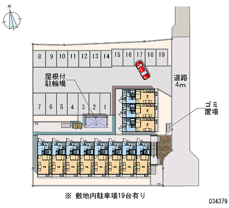 レオパレス吾妻 月極駐車場