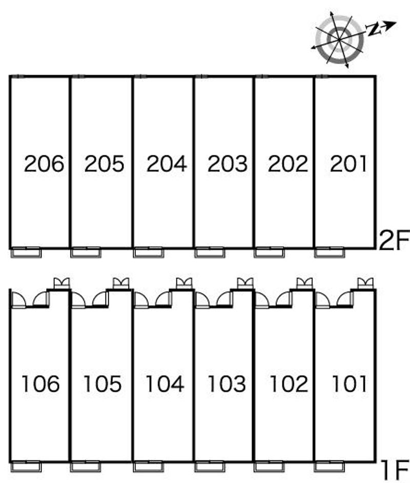レオパレスＴ　Ｍ 間取配置図