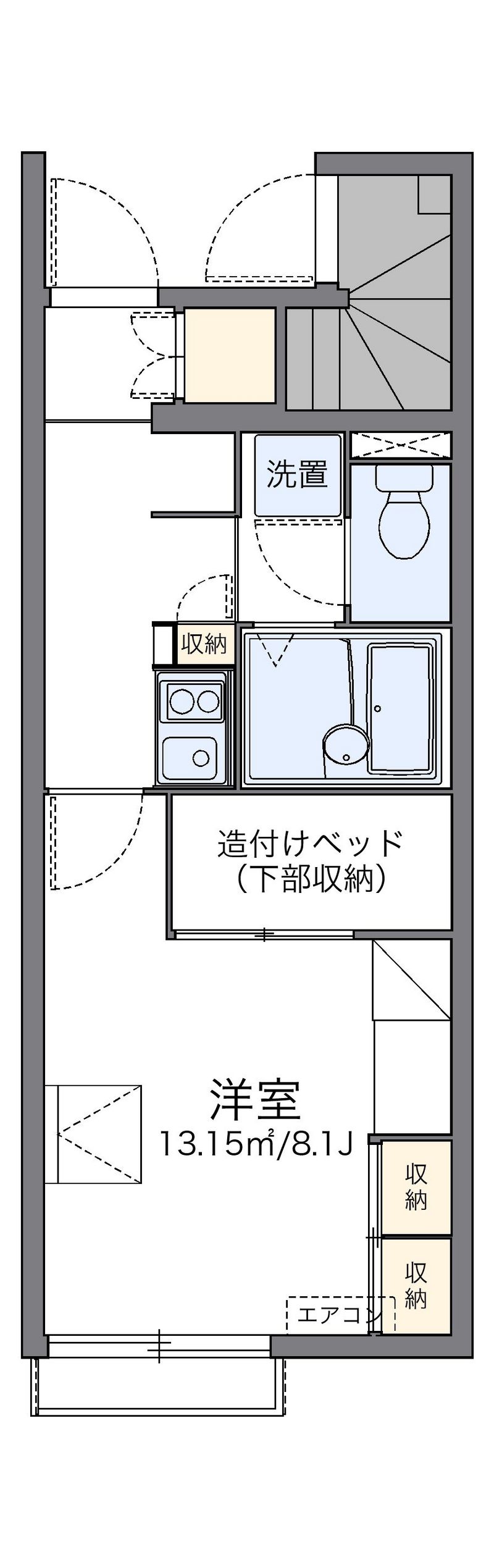 レオパレス美田園東 間取図