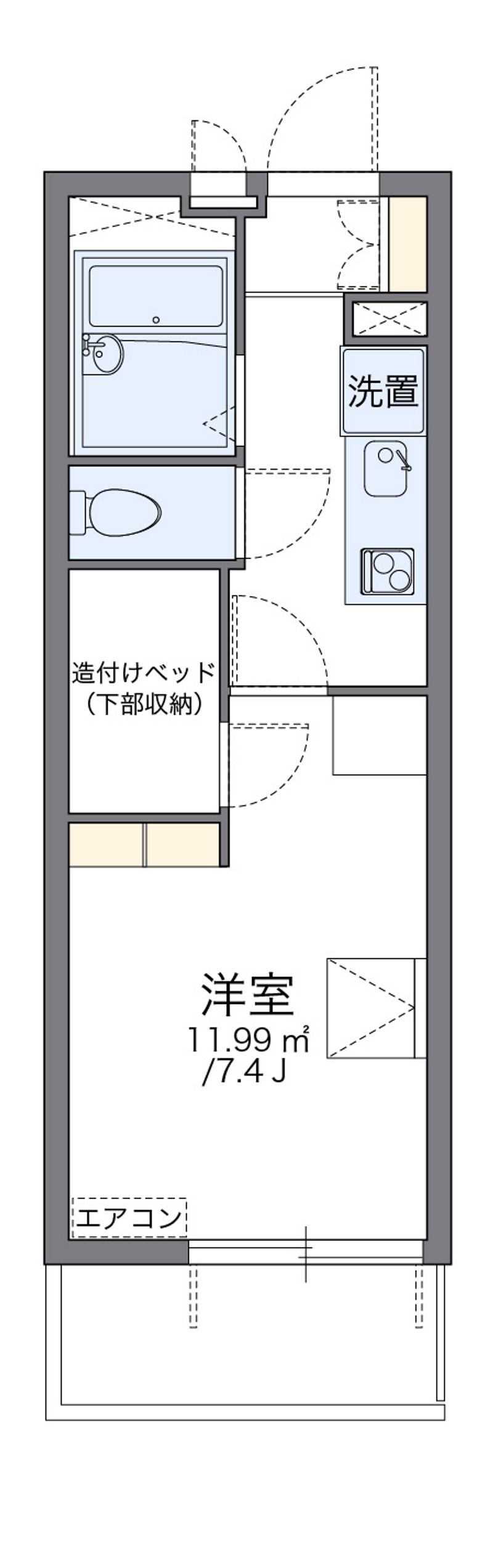 レオパレスひまわり 間取図