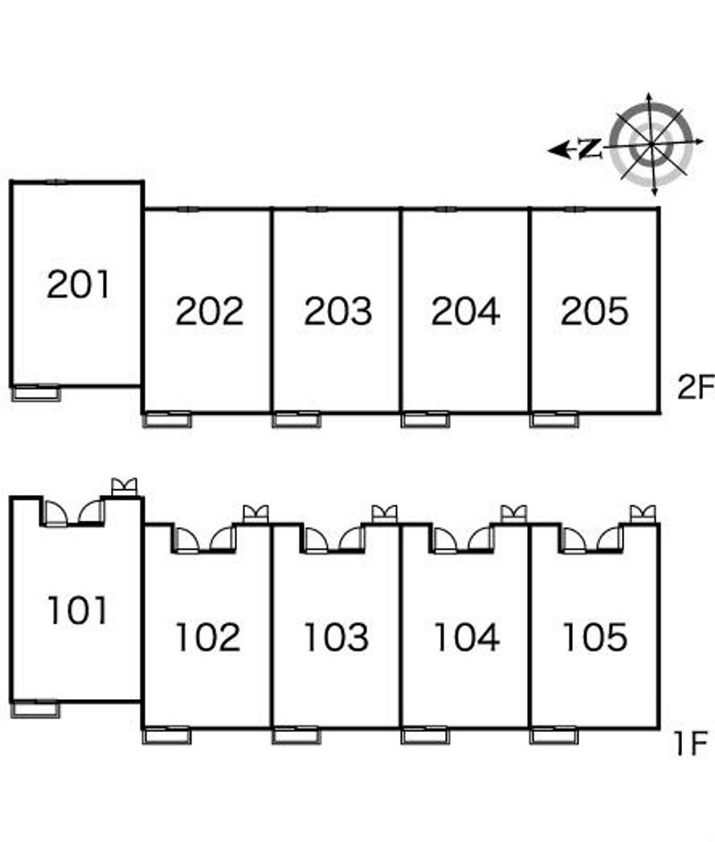 レオパレスメルピーチＳＵＺＵ 間取配置図