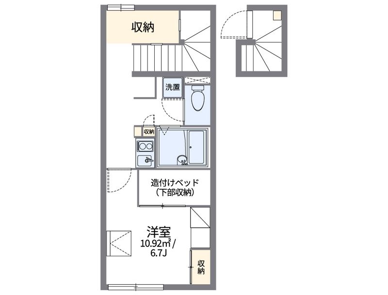 レオパレス鶴羽 間取図