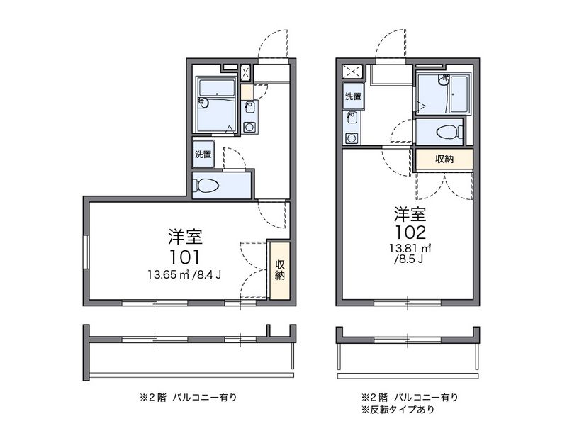 レオパレスエスパールビラ 間取図