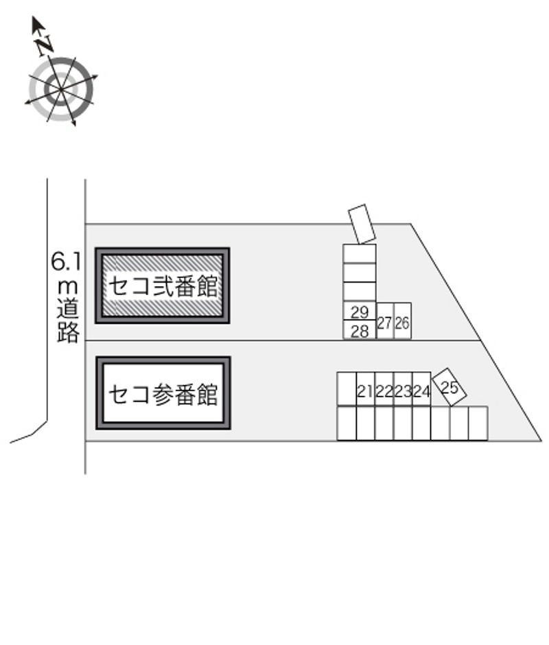 レオパレスセコ弐番館 配置図