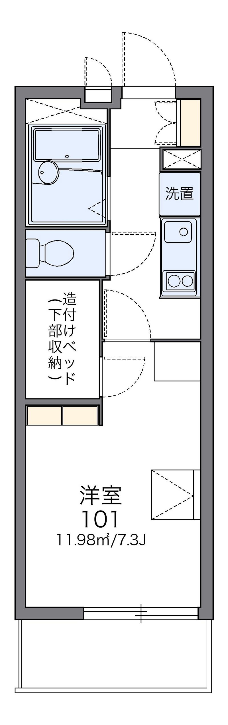 レオパレス蕾 間取図