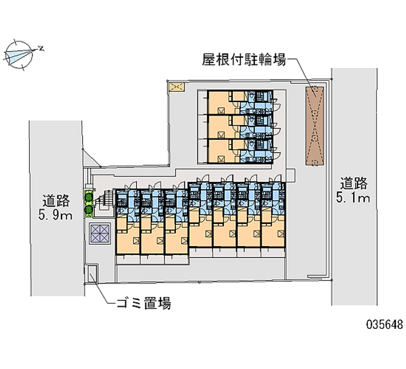 レオパレスドエルシンヤマ 区画図