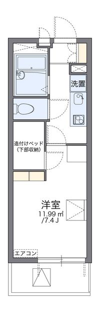 レオパレスカーサ桜井町 間取り図