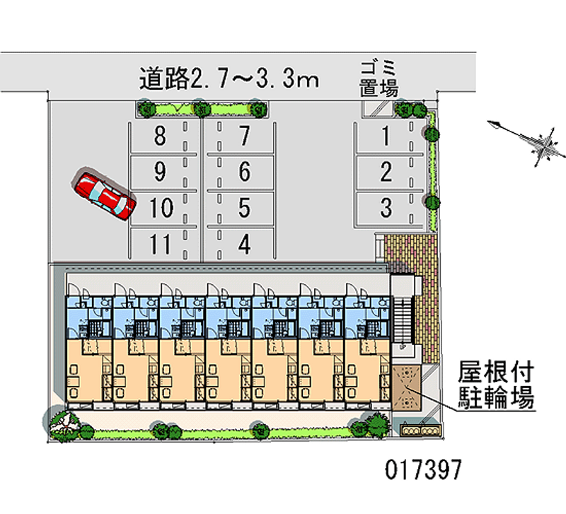 レオパレスエステオーリア 月極駐車場