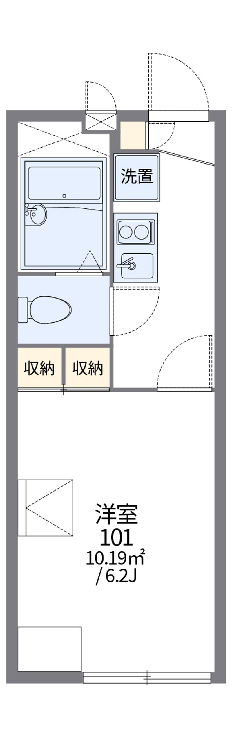 レオパレスサンデン７ 間取図