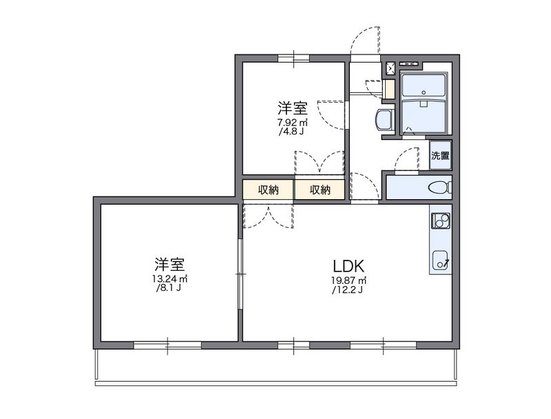 レオパレスＧＲＥＥＮ・ＶＩＥＷ 間取図