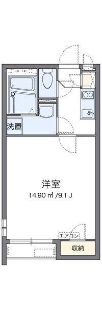 クレイノリブェールポムール 間取り図