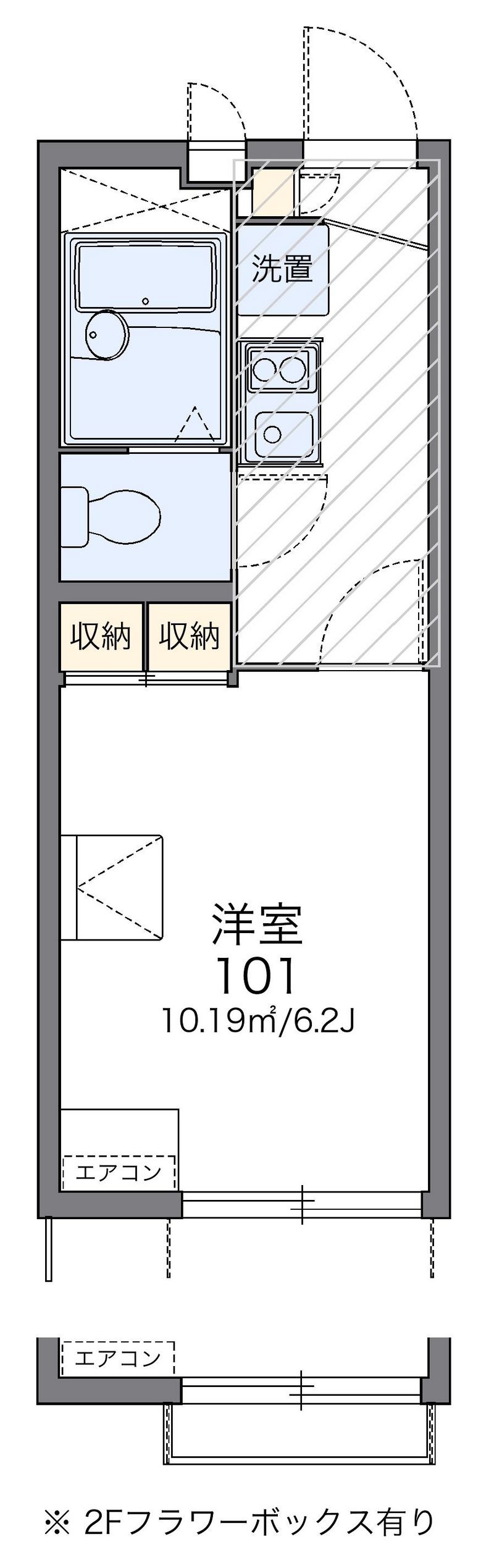 レオパレス静岡大学前セカンド 間取図