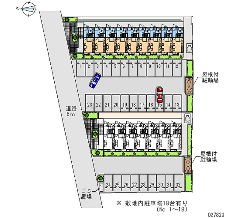 レオパレスサニースクエアーＤ 月極駐車場