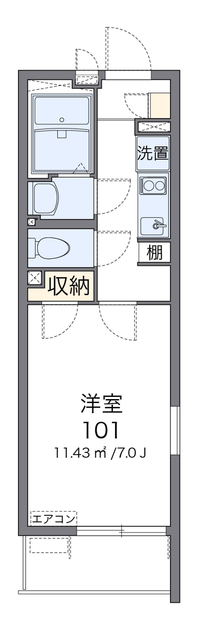 クレイノＭＩＹＡＢＩ 間取図
