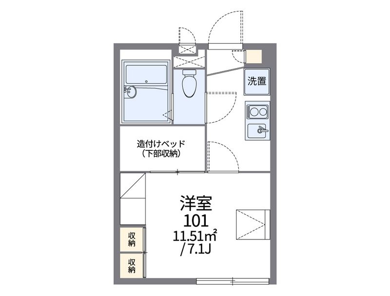 レオパレスはざま 間取図