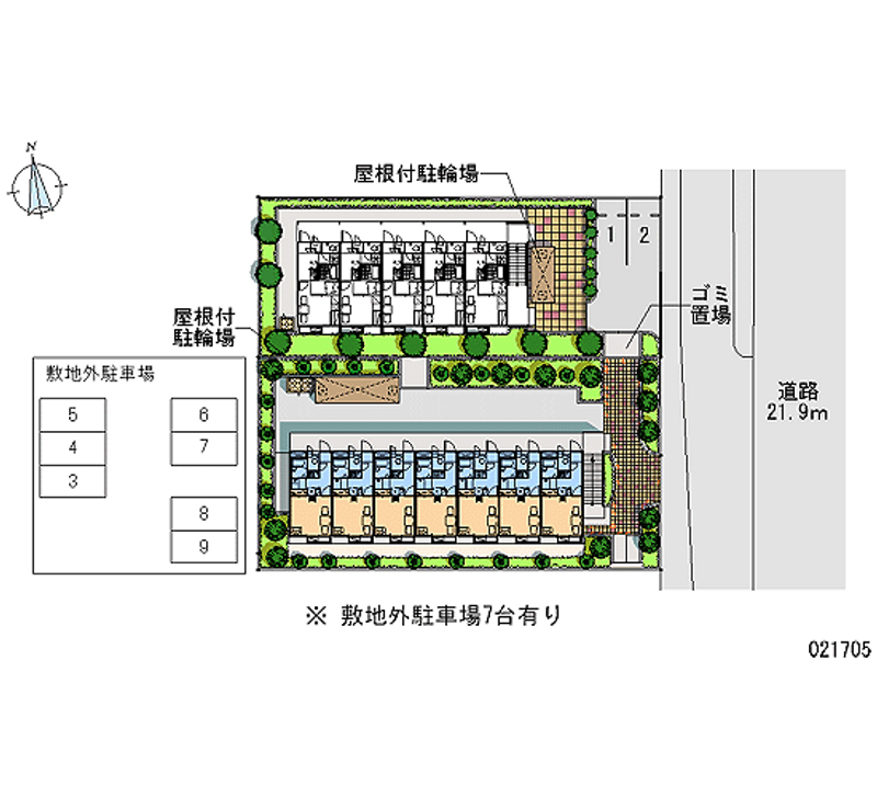 レオパレスアジェル岩倉南 月極駐車場