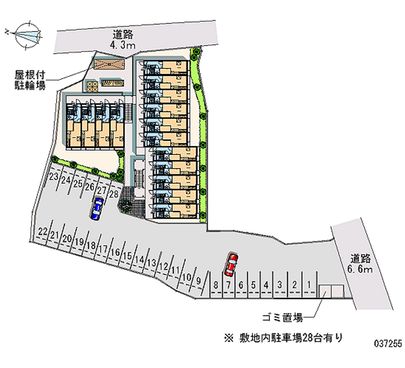 レオパレス白沢 月極駐車場