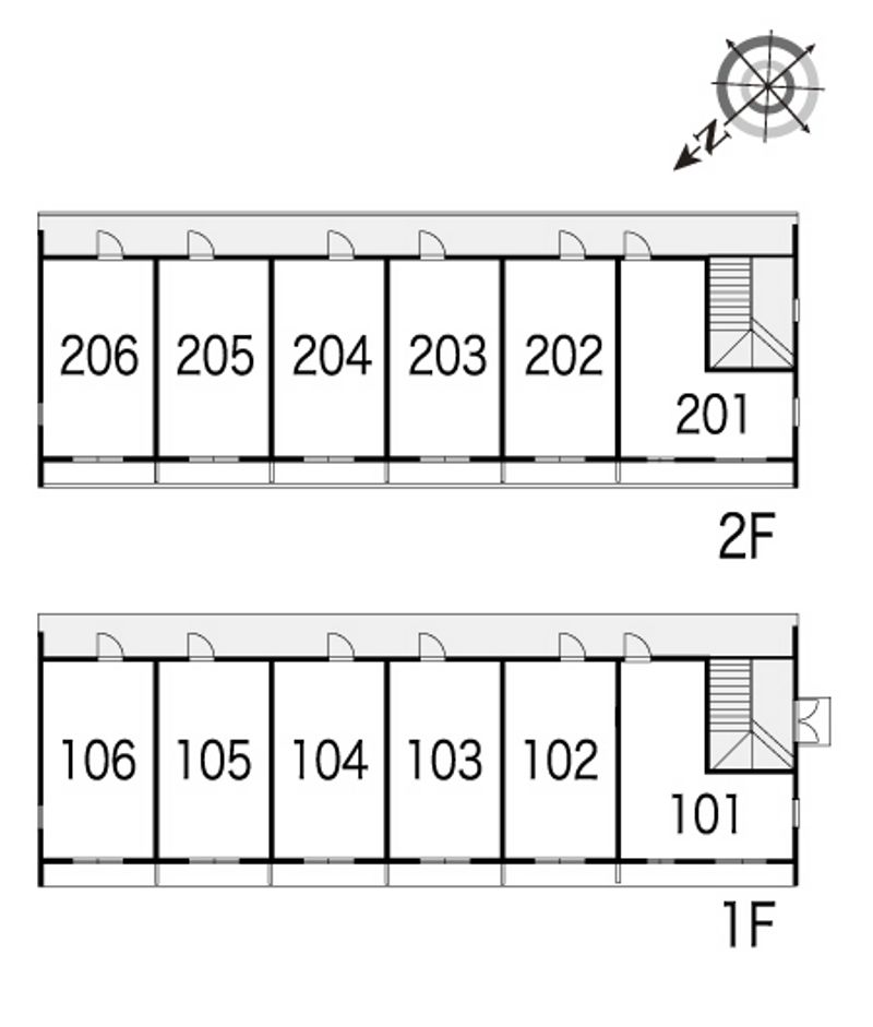 レオパレスグランドゥールＢ 間取り配置図