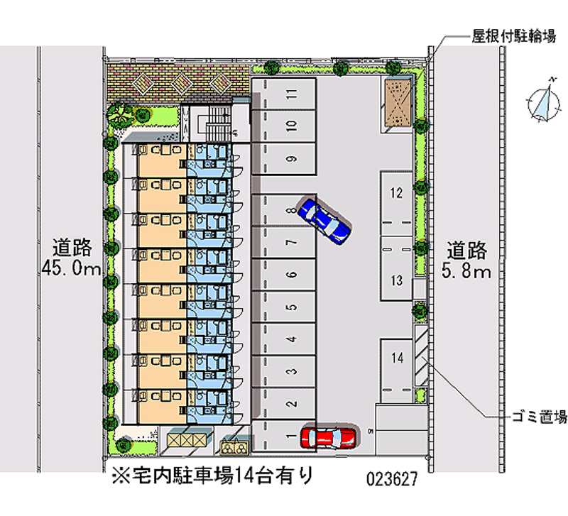 レオパレスカネエーズ吾妻 月極駐車場