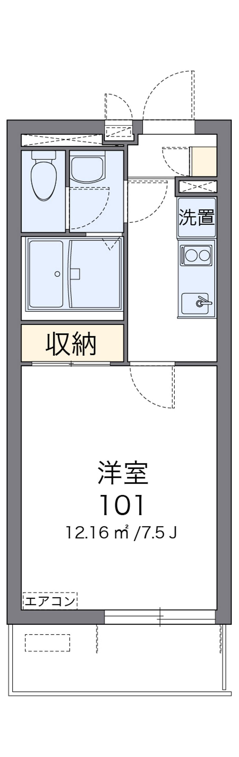 クレイノ浪華Ⅵ 間取図